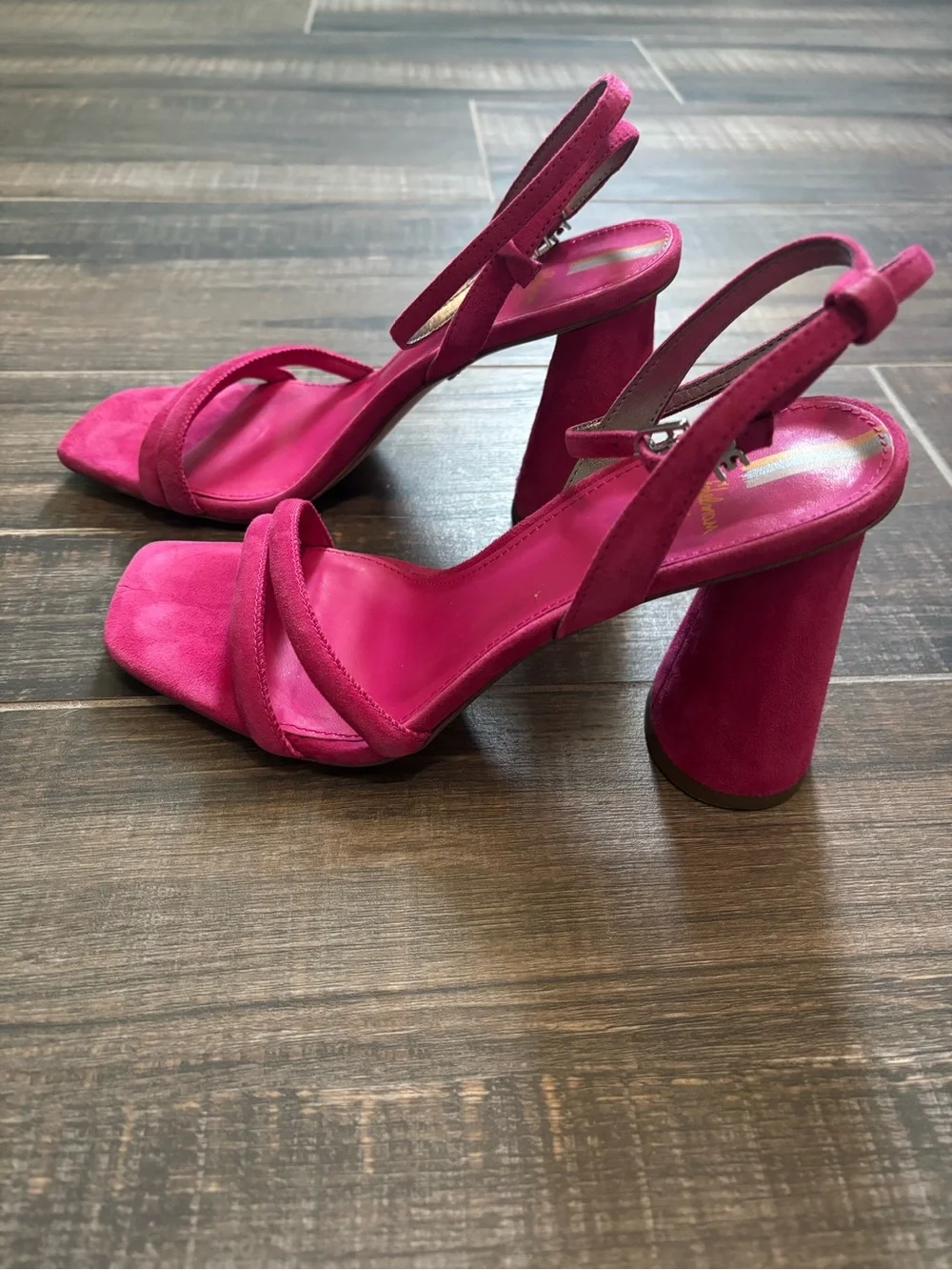 Sam Edelman Kia Fuchsia Block Heel Sandals